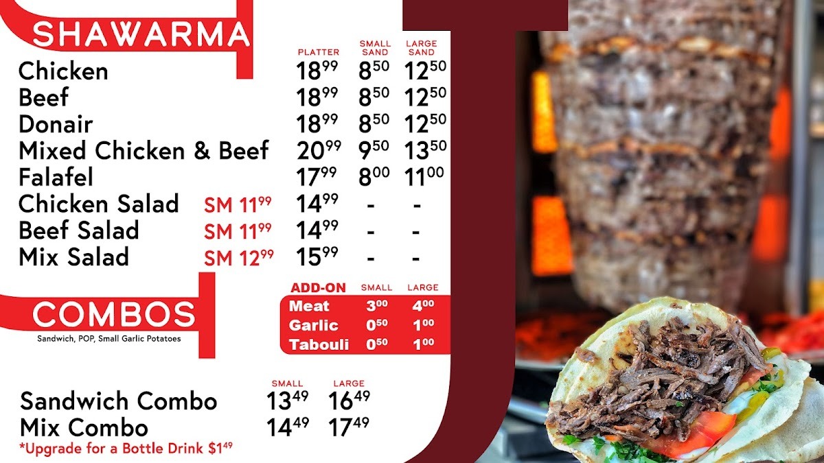 JJ's Shawarma Menu - Family Platters