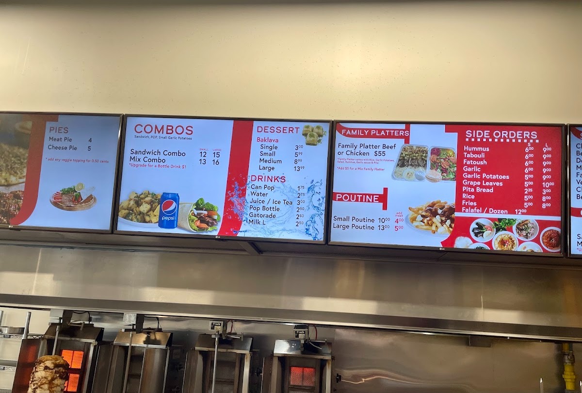 JJ's Shawarma Menu - Additional Items