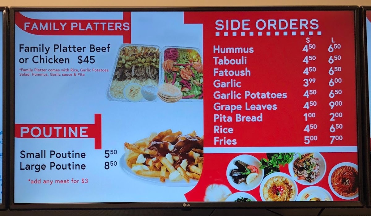JJ's Shawarma Menu - Specials